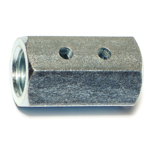 Midwest Fastener Inspection Hole Coupling Nut, 7/8"-9, Steel, Zinc Plated, 2-3/16 in Lg, 10 PK 09872 - main